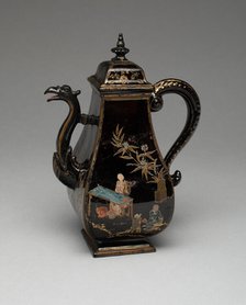 Coffeepot, Meissen, c. 1715. Creator: Meissen Porcelain.