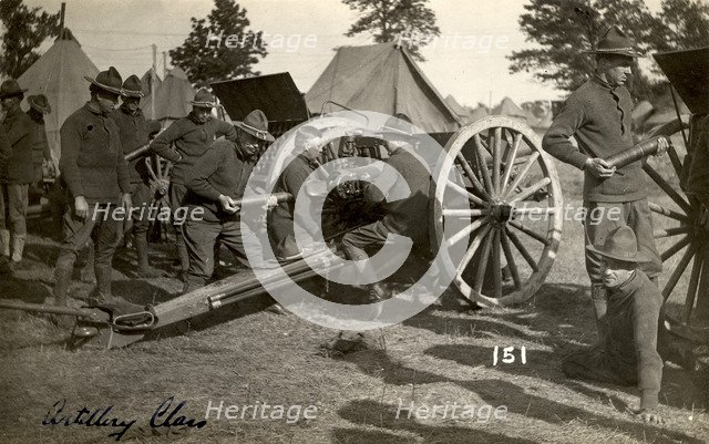 Artillery class, Fort Sheridan, Illinois, USA, 1905. Artist: Unknown