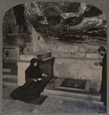 'The Stone of Anointing, Holy Sepulchure Church, Jerusalem', c1900. Artist: Unknown.