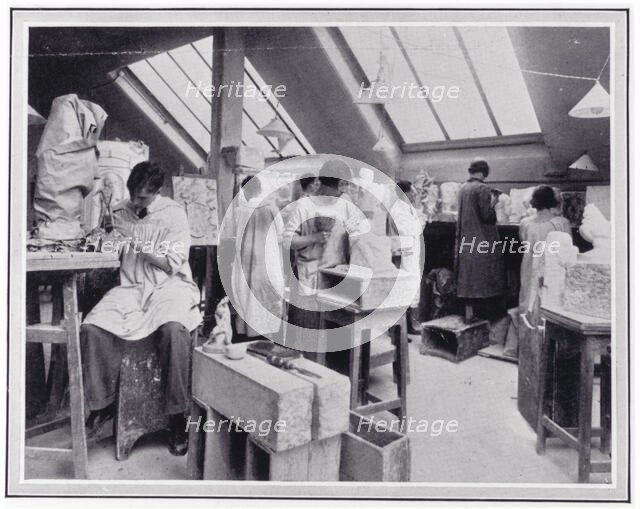 Photo from 'The Sphere' of L.C.C. Central School of Arts and Crafts in Southampton Row..., c1925. Creator: Unknown.