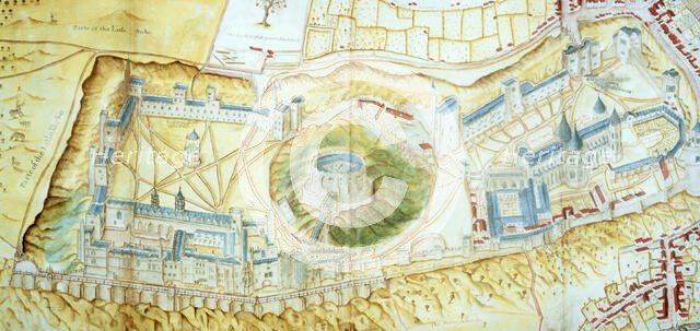 Bird's-eye view of Windsor Castle, 1607. Creator: John Norden.