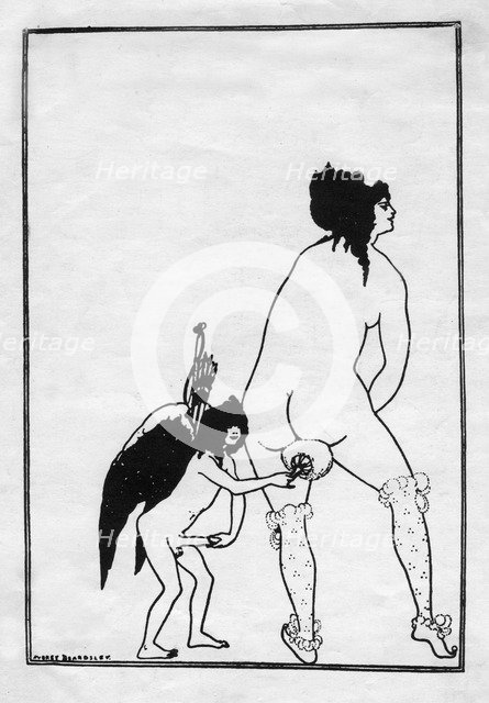 'The Toilet of Lampito', 1896.Artist: Aubrey Beardsley