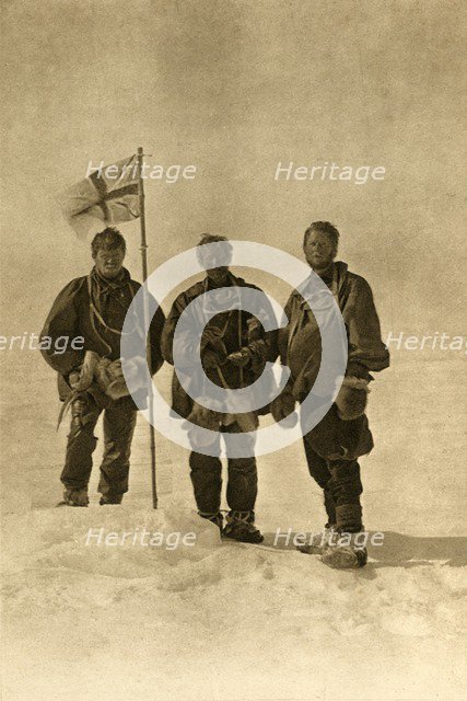 'The Northern Party at the South Magnetic Pole', 17 January 1909. Artist: Unknown.