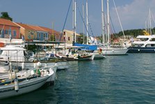 Fiskardo harbour, Kefalonia, Greece.