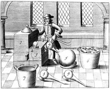 Distillation of Nitric Acid, 1683. Artist: Unknown