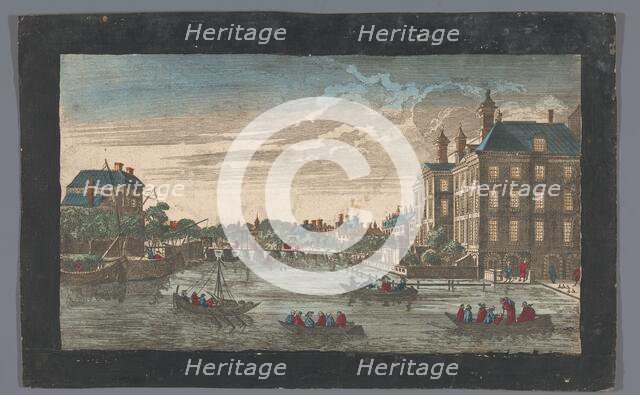 View of the Binnen-Amstel and the Diaconieweeshuis in Amsterdam, 1700-1799. Creator: Anon.