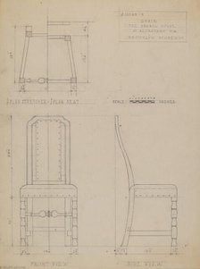 Side Chair, c. 1937. Creator: B. Holst-Grubbe.