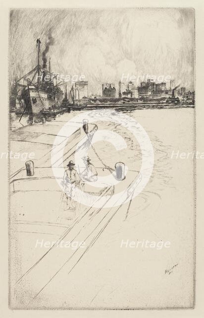 New York from the Harbor, 1905. Creator: Charles Frederick William Mielatz.