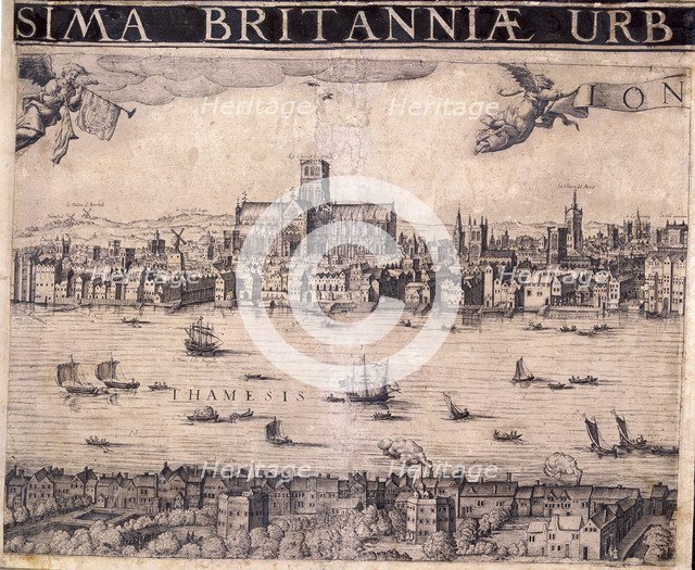 Panorama of London, 1629. Artist: Anon
