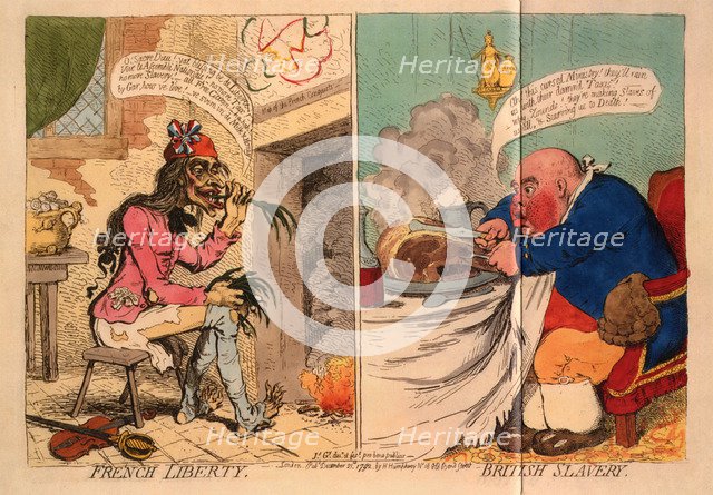 French Liberty. British Slavery, 1792. Artist: Gillray, James (1757-1815)