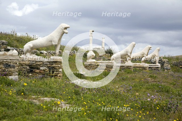 The Terrace of the Lions, Delos Island, Greece. Artist: Samuel Magal