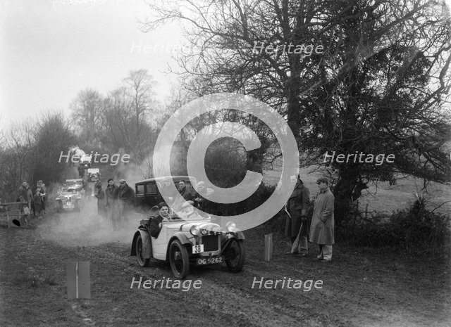Austin Ulster of HG Conway at the Sunbac Colmore Trial, near Winchcombe, Gloucestershire, 1934. Artist: Bill Brunell.