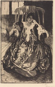 The Silk Gown (La robe de soie), 1887. Creator: Paul Albert Besnard.