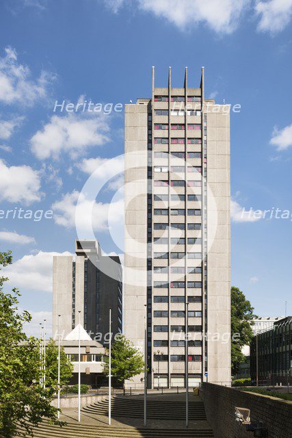 Halls of residence, Priory Street, Coventry University, West Midlands, 2014.  Artist: Steven Baker.