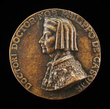 Filippo Cassoli, died 1391, Jurist, Diplomat, and Teacher [obverse], 16th century. Creator: Unknown.