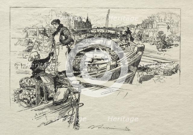 Le Marché aux Pommes, No. 1. Creator: Auguste Louis Lepère (French, 1849-1918).