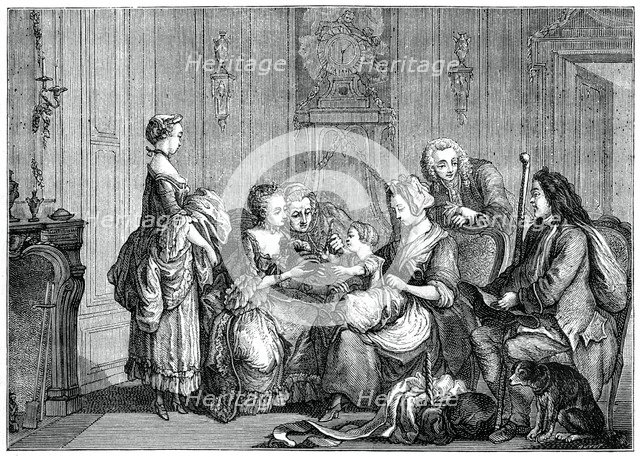 The Visit Of The Nurse, (1885).Artist: Eisen