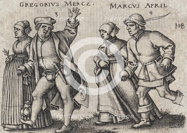 March and April, between 1546 and 1547. Creator: Sebald Beham.