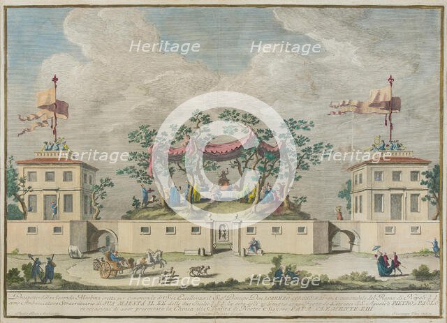 The Chinèa (Festa della Chinea) in Rome, 1753-1759. Creator: Vasi, Giuseppe (1710-1782).