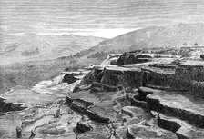 The Yellowstone Lake Region of North America: Mammoth Hot Springs on Gardiner's River, 1874. Creator: Unknown.