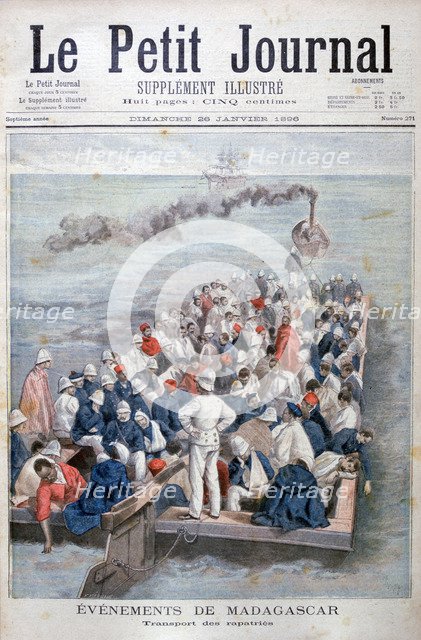 Events in Madagascar: The Repatriation of French troops, 1896. Artist: Oswaldo Tofani