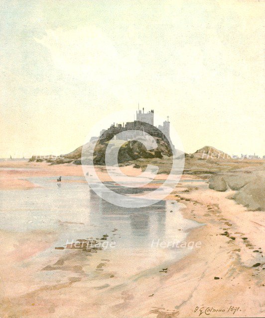 'Bamborough Castle', 1891, (c1900).  Creator: Unknown.