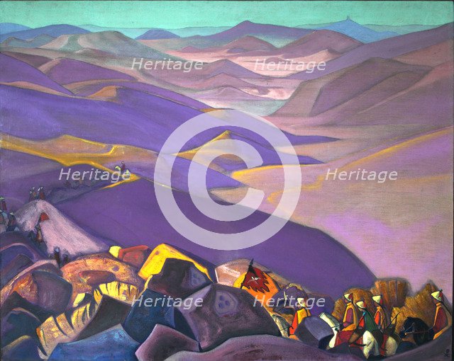 Mongolia. Genghis Khan's Campaign, 1937-1938. Artist: Roerich, Nicholas (1874-1947)