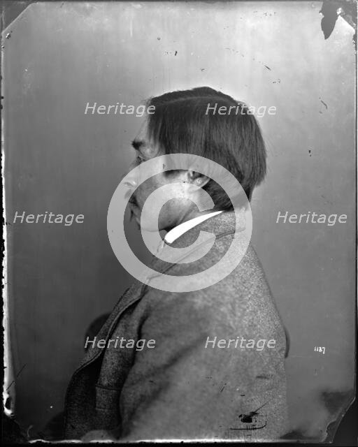 Profile Portrait of Unidentified Man, 1880s. Creator: United States National Museum Photographic Laboratory.