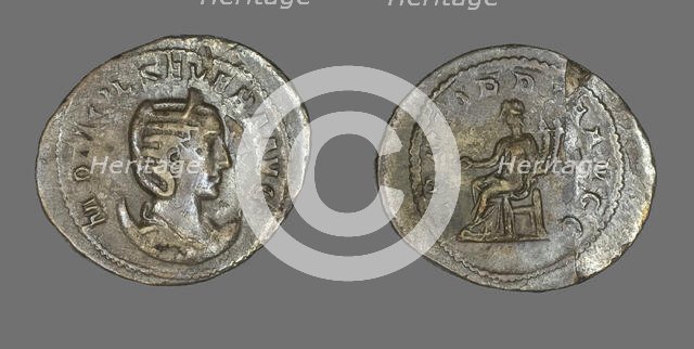 Antoninianus (Coin) Portraying Empress Marcia Otacilia Severa, 246-248. Creator: Unknown.