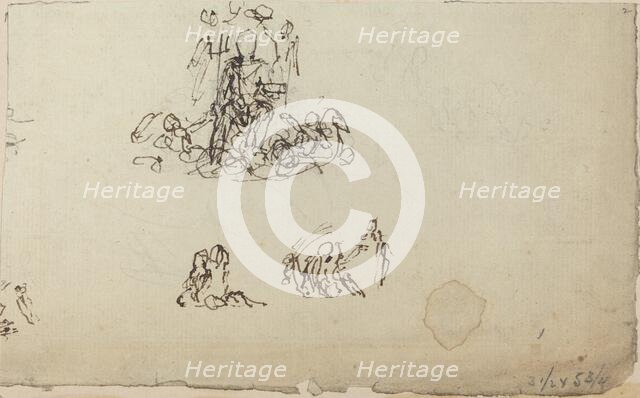 Study of Neptune and Sea Creatures (?). Creator: John Flaxman.