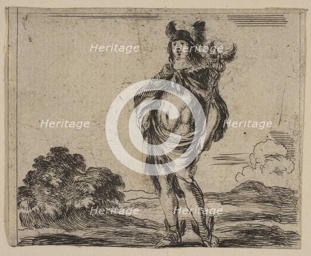 Mercury, from 'Game of Mythology' (Jeu de la Mythologie), 1644. Creator: Stefano della Bella.