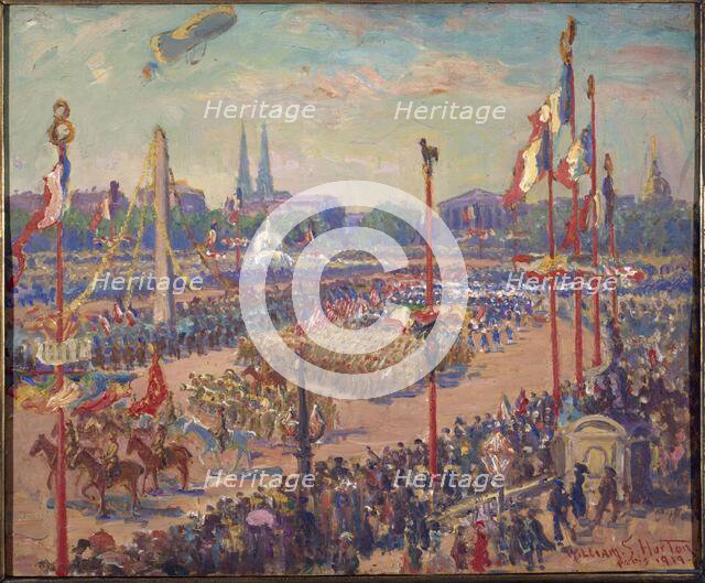 Victory parade, Place de la Concorde, November 11, 1919, 8th arrondissement. Creator: Unknown.