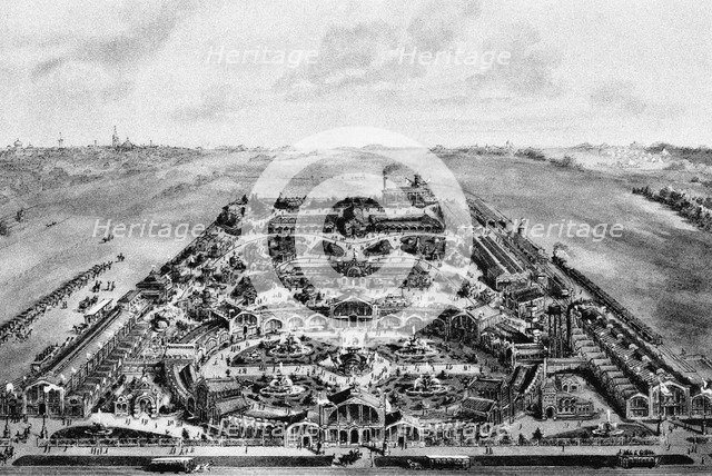 View of the All-Russian Exhibition of 1882 (Khodynka, Moscow), 1882. Artist: Anonymous  