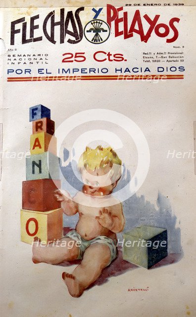 Children's magazine 'Flechas y Pelayos', published in 1939 in San Sebastian.