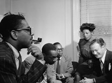 Portrait of Dizzy Gillespie, Tadd Dameron, Hank Jones...Mary Lou Williams' apartment, N.Y., 1947. Creator: William Paul Gottlieb.