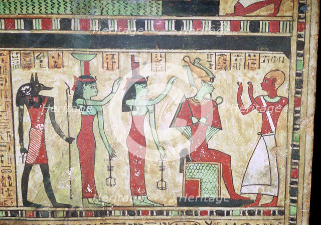 Detail of an Egyptian funerary slab. Artist: Unknown