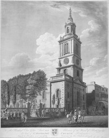 Church of St Botolph without Bishopsgate, City of London, 1802. Artist: George Hawkins