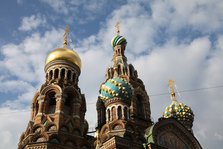 Domes of the Church of the Saviour on Blood, St Petersburg, Russia, 2011. Artist: Sheldon Marshall