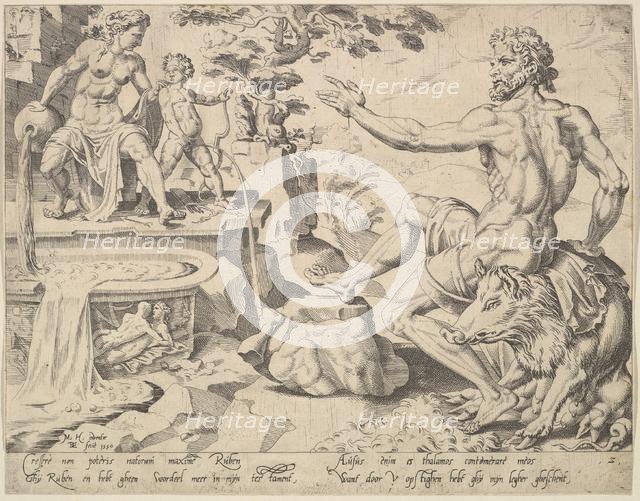 Reuben [Genesis 49:3-4], from the series The Twelve Patriarchs, 1550. Creator: Dirck Volkertsen Coornhert.