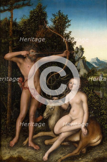 Apollo and Diana, 1525-1526. Creator: Cranach, Lucas, the Elder (1472-1553).
