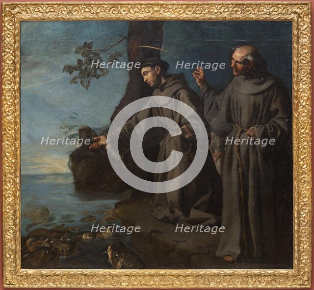 St. Anthony Preaching to the Fishes, c1630. Creator: Francisco Herrera.