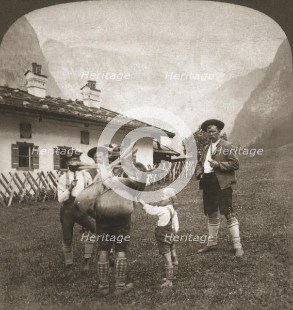 'Bavarian Mountaineers, Germany', 1898.  Creator: Works and Sun Sculpture Studios.