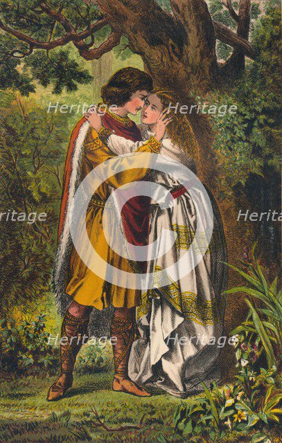 'Posthumus. My queen! My mistress! O lady weep no more. Cymbeline: Act I, Scene I', c1875. Artist: Robert Charles Dudley.