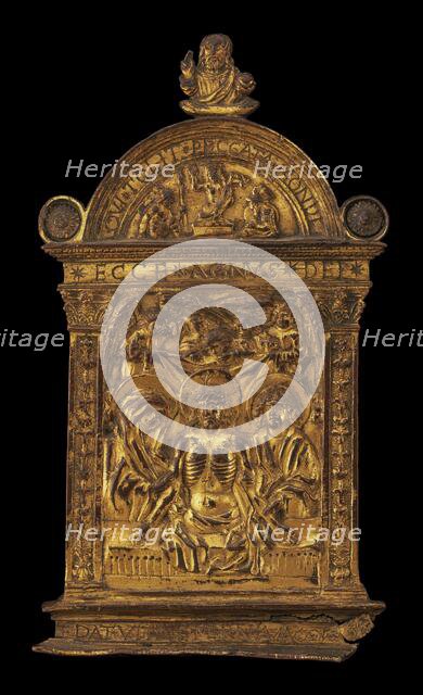 Pax with Christ as the Man of Sorrows with the Virgin, Saint John, and Angels, c. 1500. Creator: Unknown.