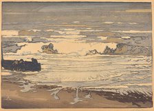 Unfurled Waves, Flood of September 1901 (Les lames deferlent,maree de Septembre 1901), 1901. Creator: Auguste Lepere.