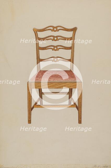 Ladderback Chair, 1935/1942. Creator: Albert Ryder.