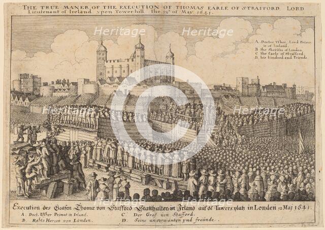Execution of Thomas Wentworth, 1641. Creator: Wenceslaus Hollar.