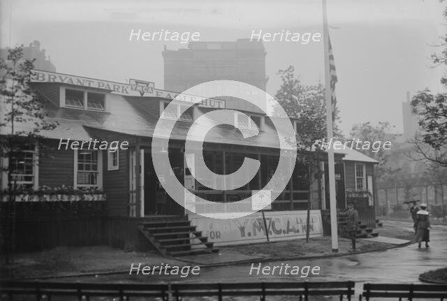 Y.M.C.A. hut, Bryant Park, 1918. Creator: Bain News Service.