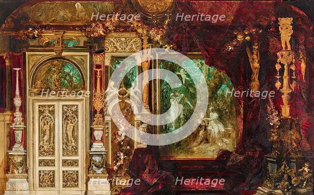 Decoration design for Empress Elisabeth's bedroom in the Hermesvilla..., 1882. Creator: Hans Makart.