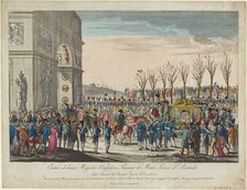 The wedding procession of Napoleon and Marie-Louise  along the Champs Elysées on 2nd April 1810, 181 Artist: Anonymous  